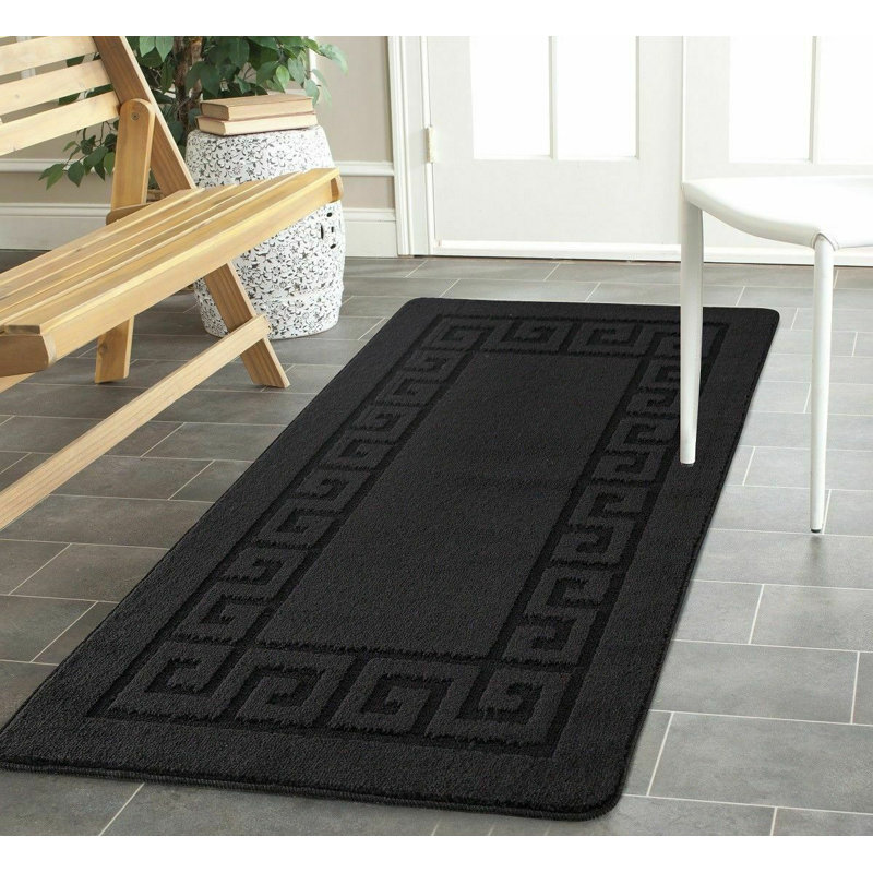 17 Stories Allisandra Flatweave Black Indoor/Outdoor Rug Wayfair.co.uk